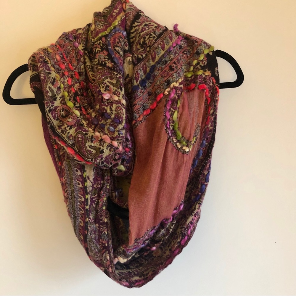 Anthropologie Raj Multicolored Infinity Scarf